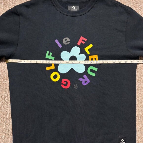 Converse x Golf Le Fleur Tyler The Creator Flower Crewneck Sweatshirt Medium - Picture 6 of 9
